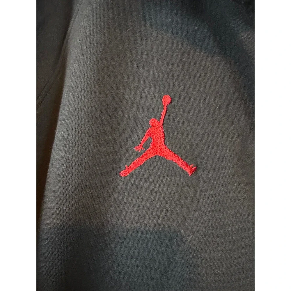 Jordan Oklahoma Sooners Full Zip Hoodie Black Red Mens •2XL• Jumpman Gorpcore